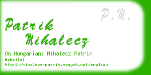 patrik mihalecz business card